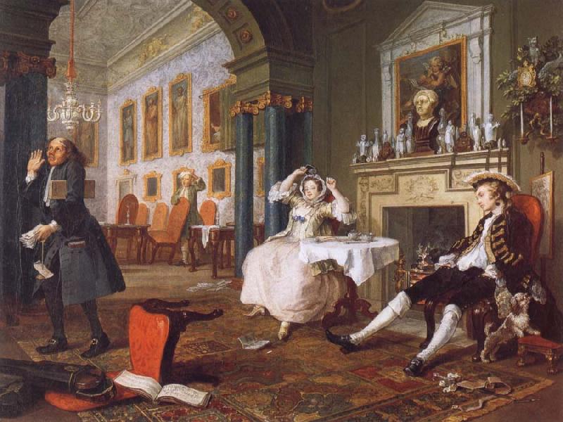 William Hogarth Marriage a la Mode ii The Tete a Tete oil painting image